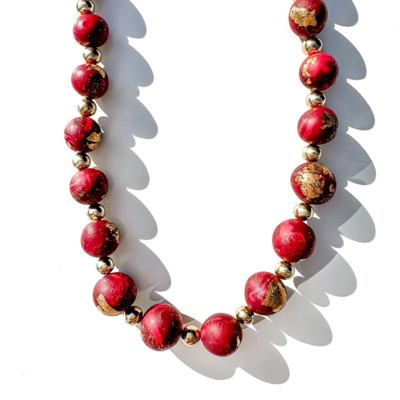 Handrolled Bead Necklace image