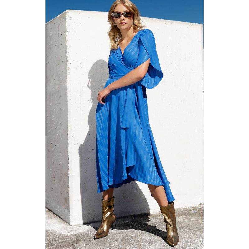 Hanworth House Wrap Dress In Cobalt image