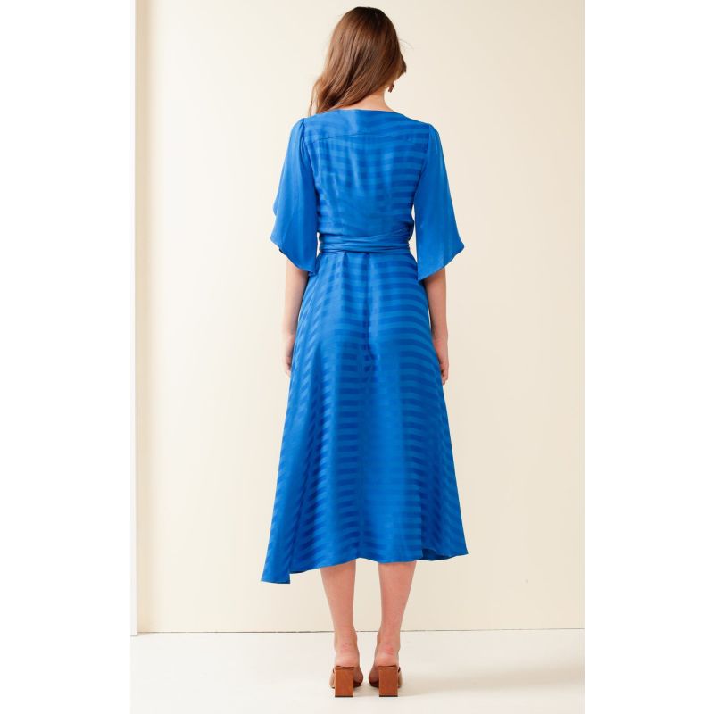 Hanworth House Wrap Dress In Cobalt image