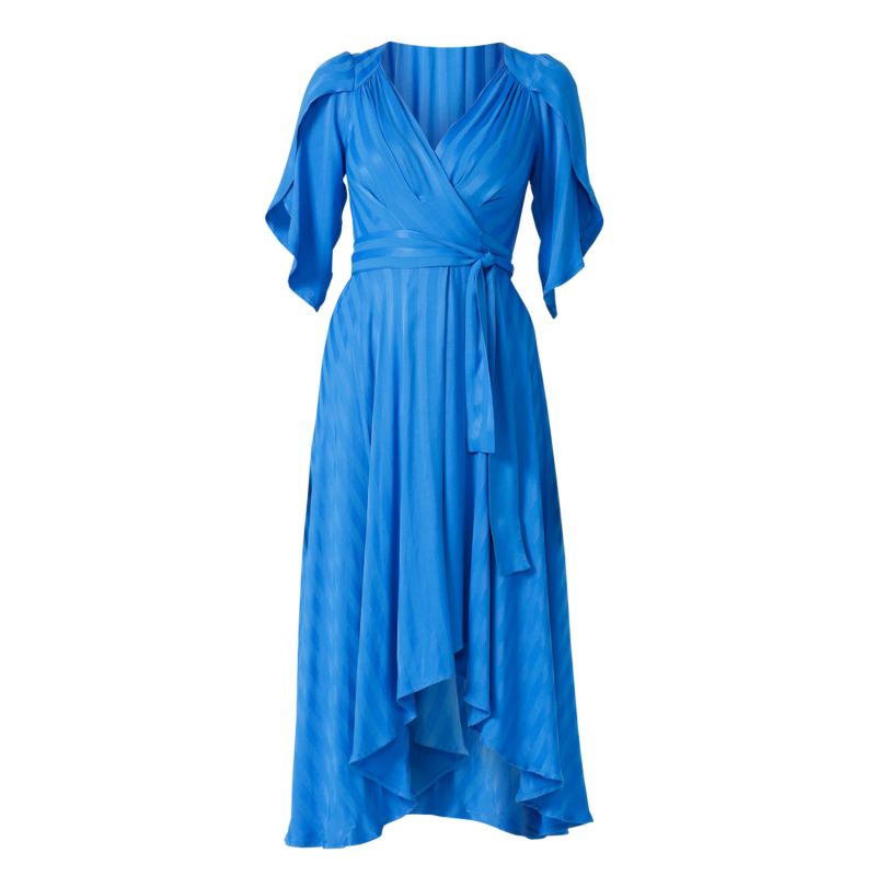 Hanworth House Wrap Dress In Cobalt image