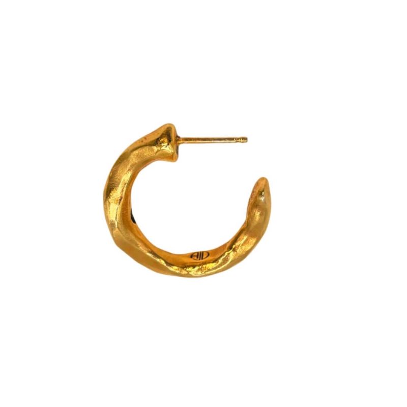 Harlow - Orange Citrine Gold Hoop Earrings image