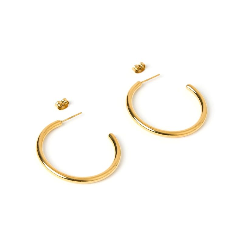 Harper Hoop Earrings - Gold image