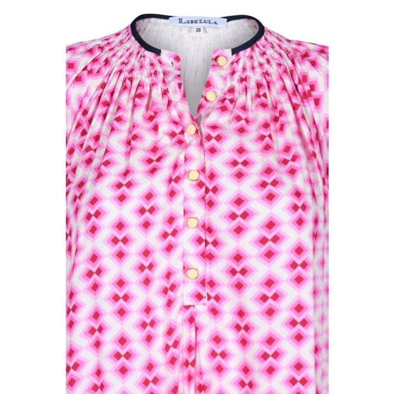 Hartford Dress Pink Crazy Pav Print image