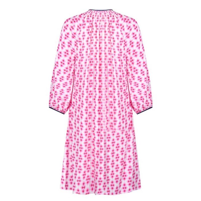 Hartford Dress Pink Crazy Pav Print image