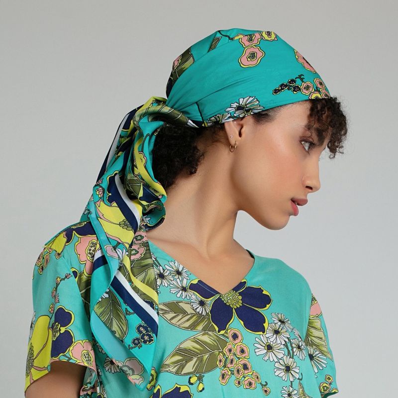 Hattie Headscarf - Aqua image