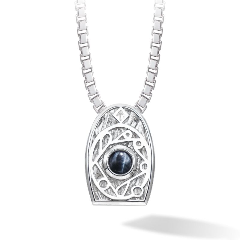 Hawk Eye Tiwaz Moving Ball Silver Necklace image