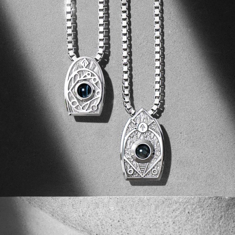 Hawk Eye Tiwaz Moving Ball Silver Necklace image