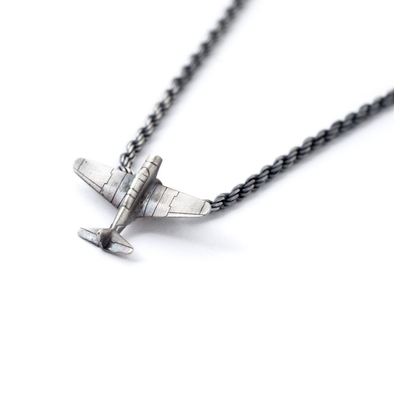 Sterling Silver Vintage Airplane Necklace image