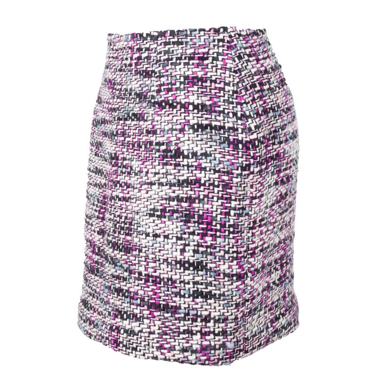 White Blue Purple Wool Skirt image