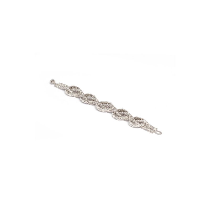 Interlocking Chain Bracelet - Platinum, Silver image