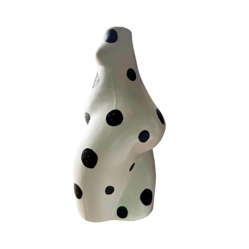 Black And White Polka Dot Booty Vase image