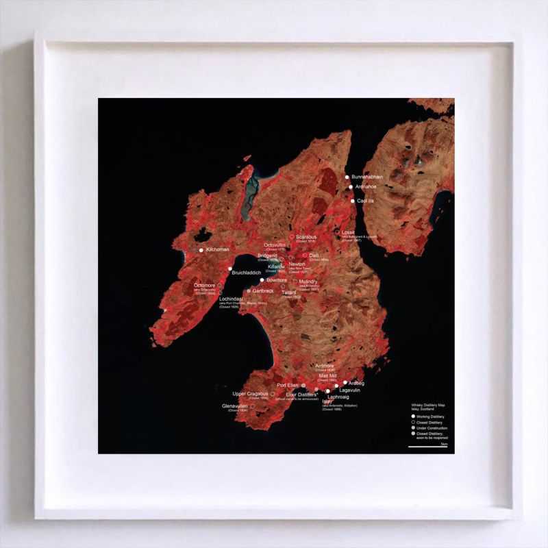 Whisky Distillery Map Of Islay Scotland image