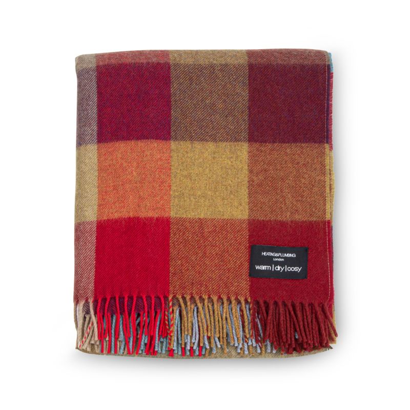 Wonderland - Alpaca & Merino Lambswool Blanket - Bright Coloured Checks image