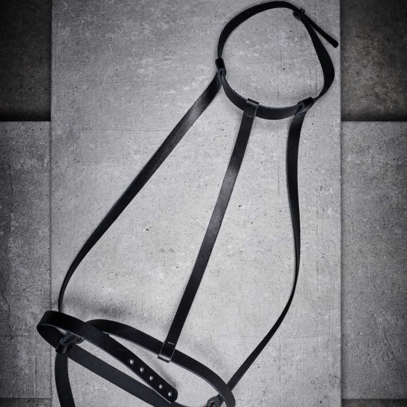 Leather Body Harness-Choker-Belt Accessory image