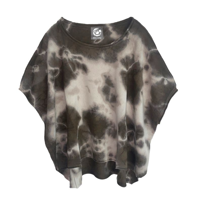 Cashmere Capelet Top - Storm Tie Dye image