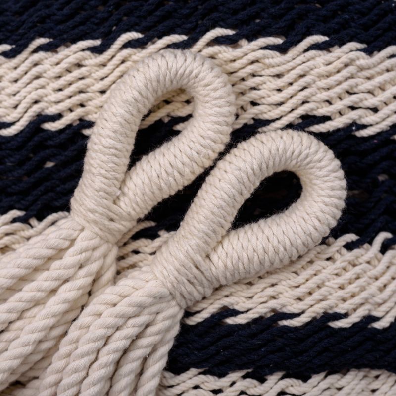 Colonial Navy Blue Cotton Hammock With Tassels image