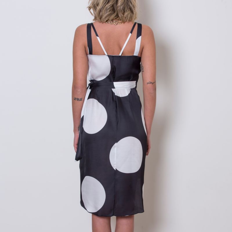 Lea Wrap Dress In Black & White image