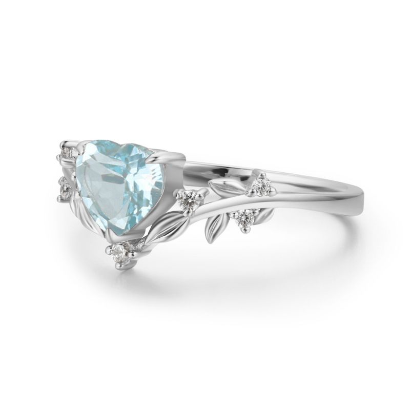 Heart Desire Aquamarine White Gold Vermeil© image