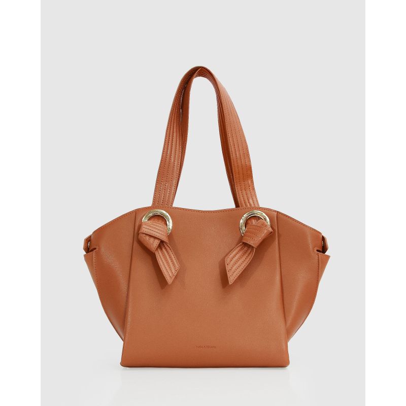 Heart Of Gold Leather Shoulder Bag - Camel image