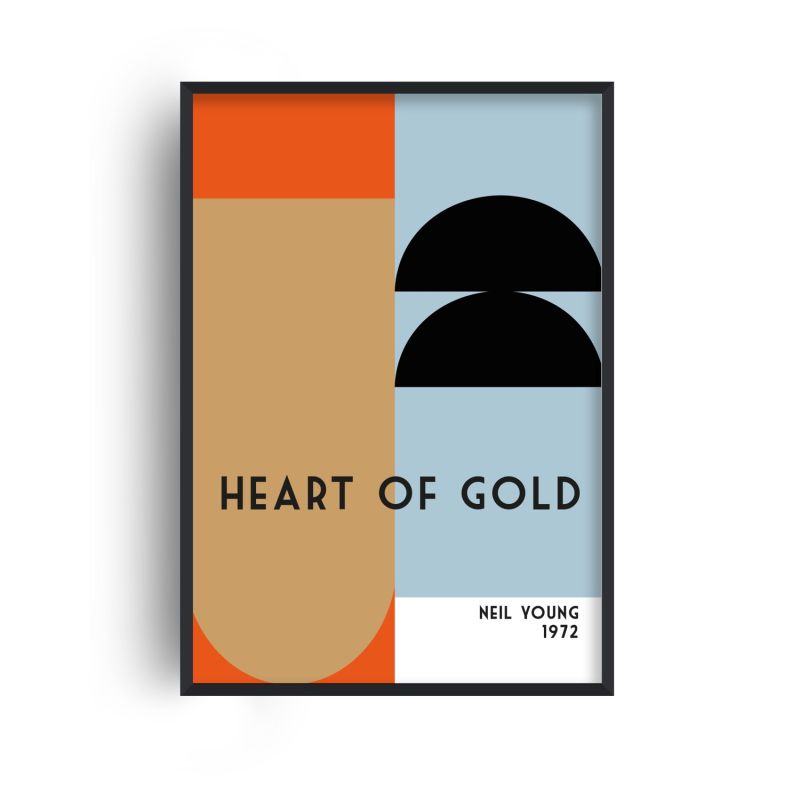 Heart Of Gold Retro GicléE Art Print image