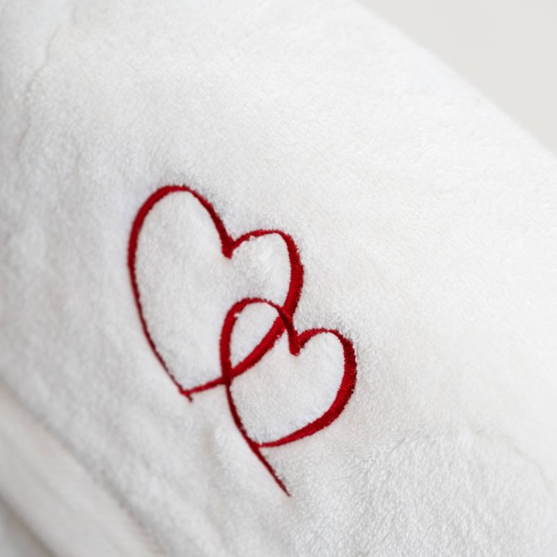 Hearts Embroidery Face Towel image