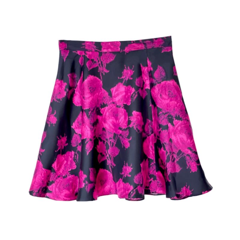 Helena A-Line Silk Skirt Mini image