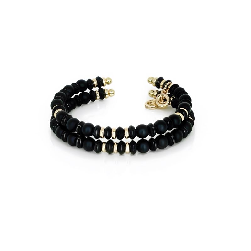 Helena Black Onyx Cuff Bracelet image