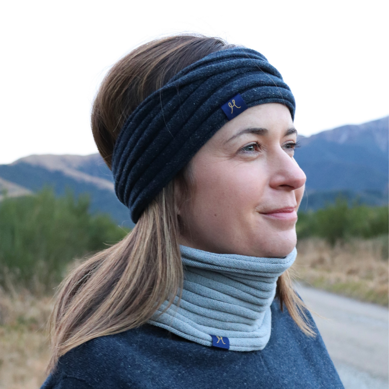 Hemprino™ Hemp And Merino Headband - Navy image