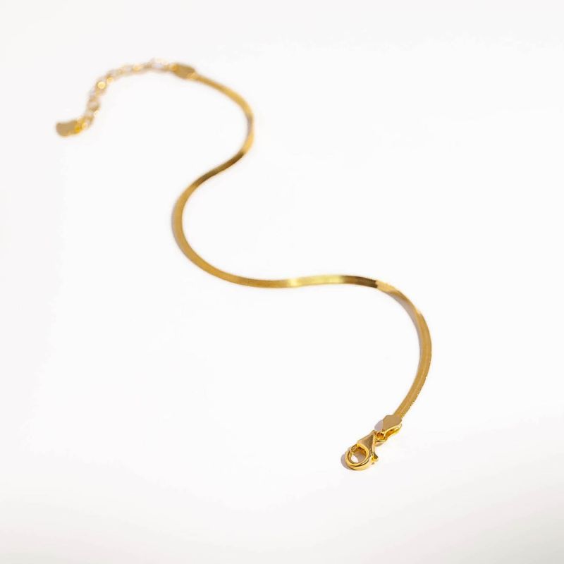 Herringbone Chain Gold Bracelet image