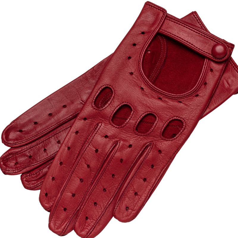 Messina - Women's Leather Driving Gloves In Rosso image