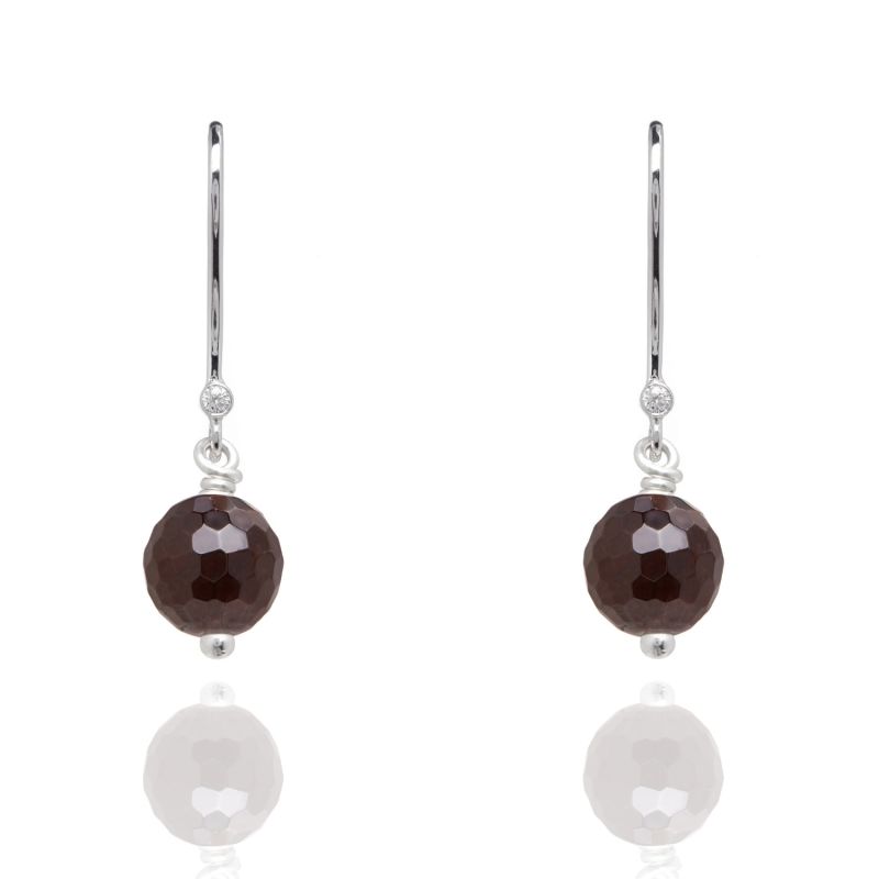 January Birthstone Earrings In Garnet image