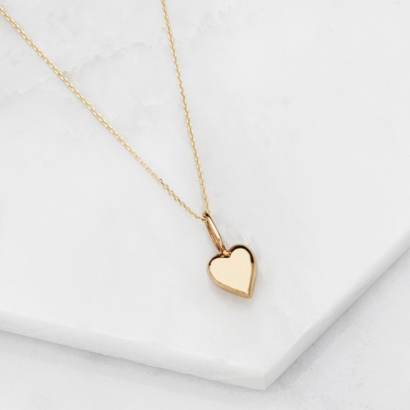 Gold Heart Charm Necklace image