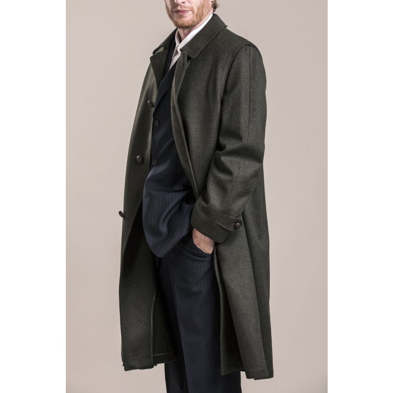 Tirol Traditional Austrian Hunting Loden Wool Overcoat Unlined