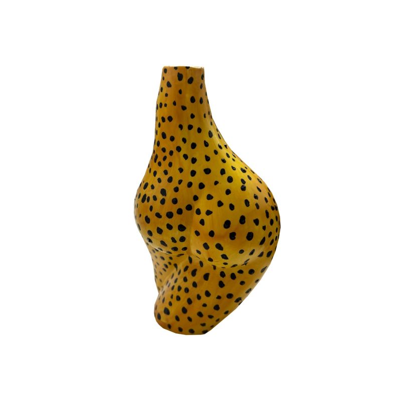 Yellow Leopard Full Booty Vase image