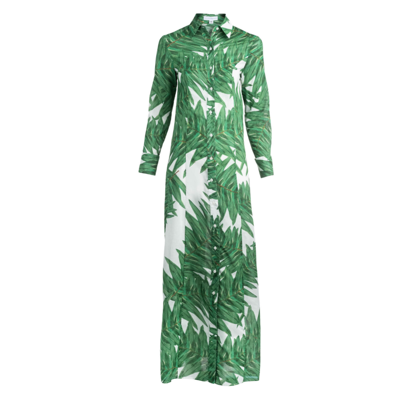 Kathe Cotton Dress In Queen Palm image