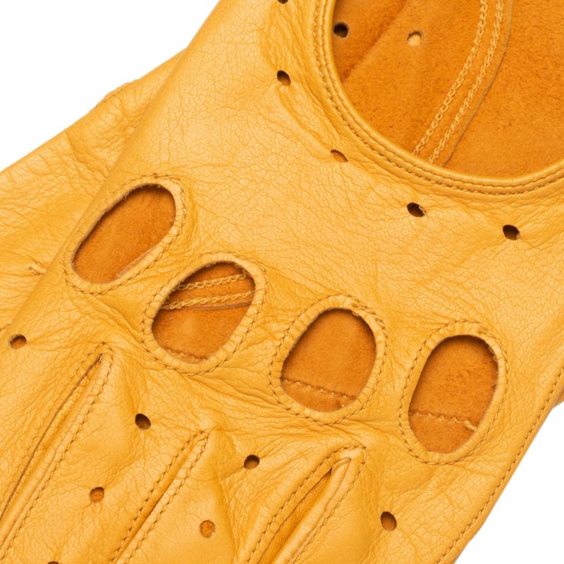 Messina - Women's Leather Driving Gloves In Yellow image