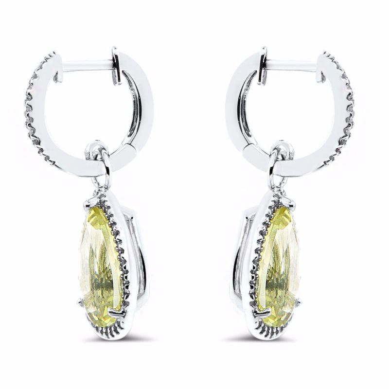 Drop Earrings 14k White Gold image