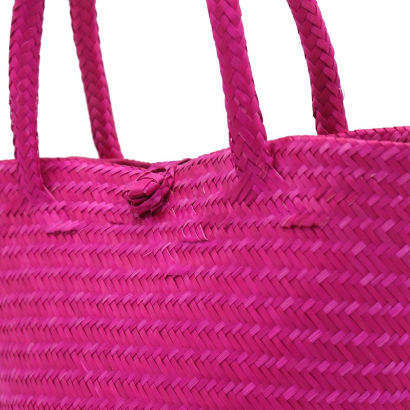 Kensington Fuchsia Mini Tote Straw Bag image