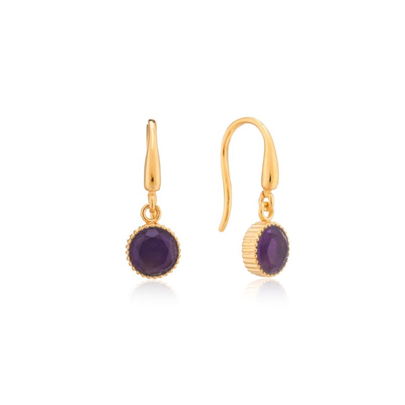 Barcelona February Birthstone Hook Earrings Amethyst image