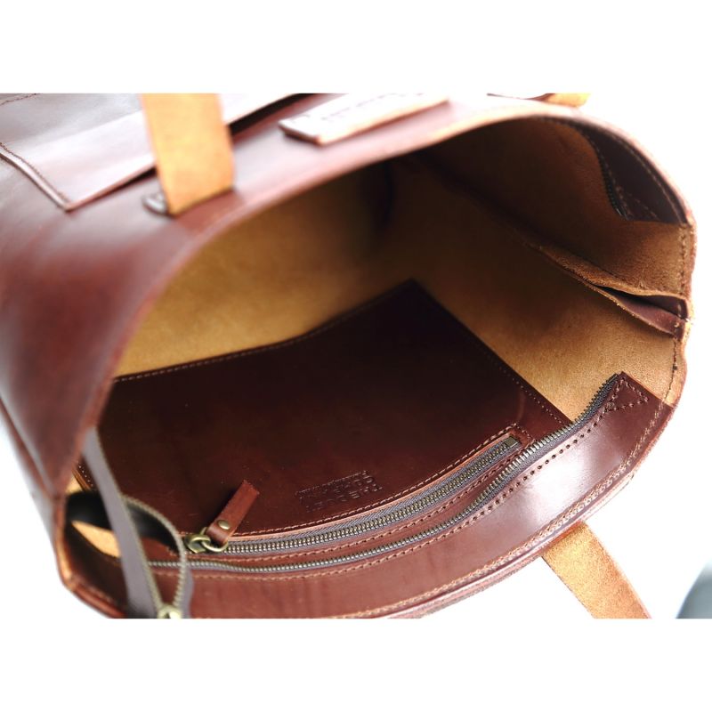 Leather Tote Cuoio Havana image