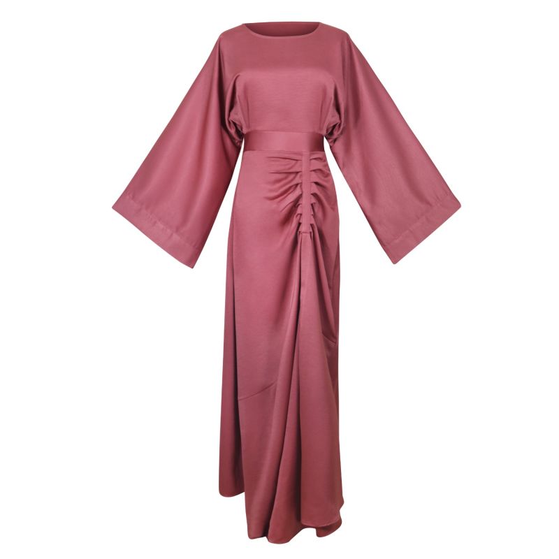 Maxi Dress with Honey Comb pattern