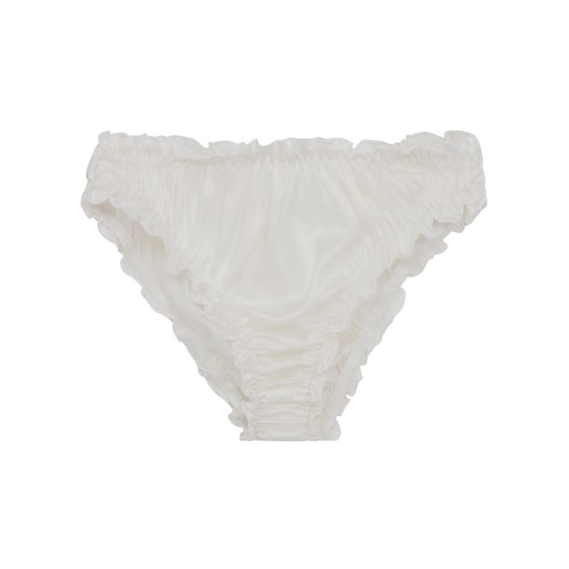 Honey Ruffled Silk Briefs image