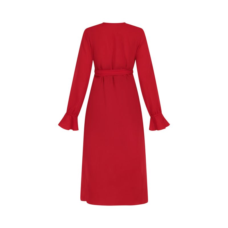 Houli Midaxi Wrap Dress Red image