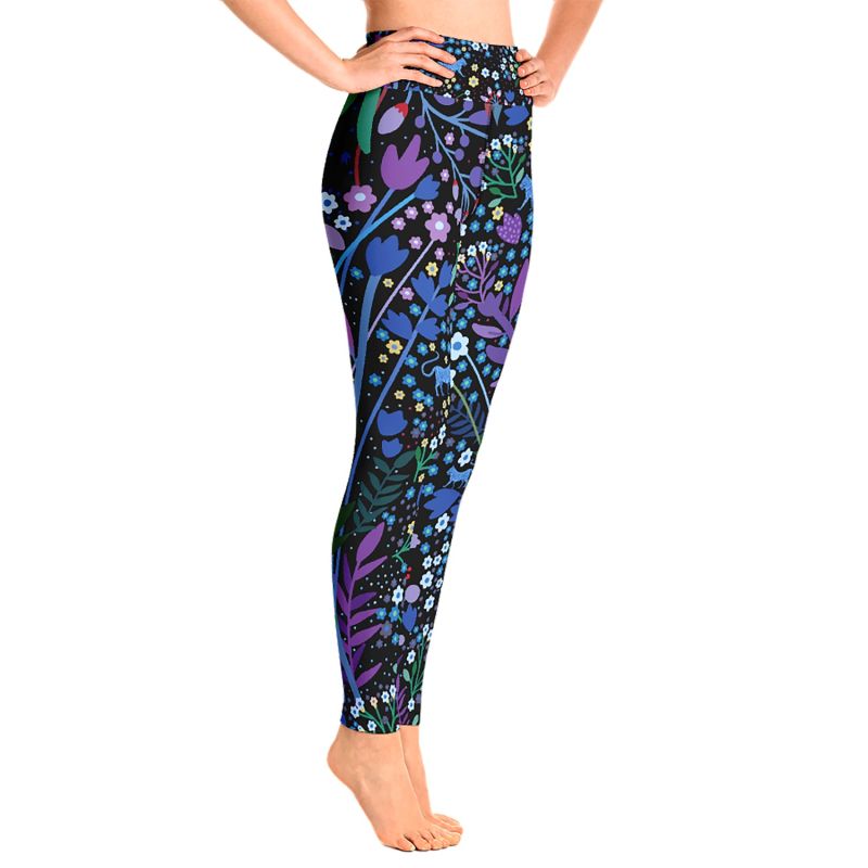 High Waist Yoga Leggings In Night Garden image