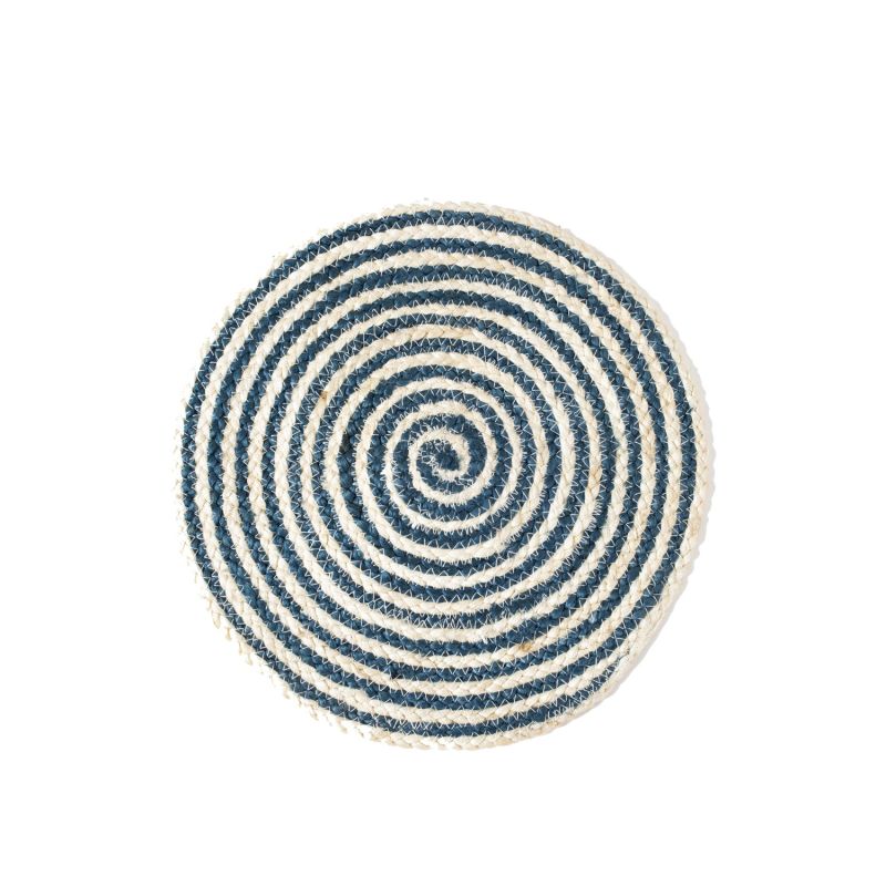 Kata Spiral Placemat In Blue - Set Of 4 image