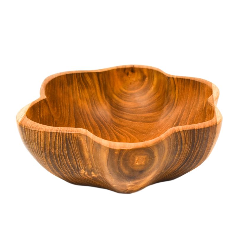 Ruffle Teak Bowl - Regular Size image