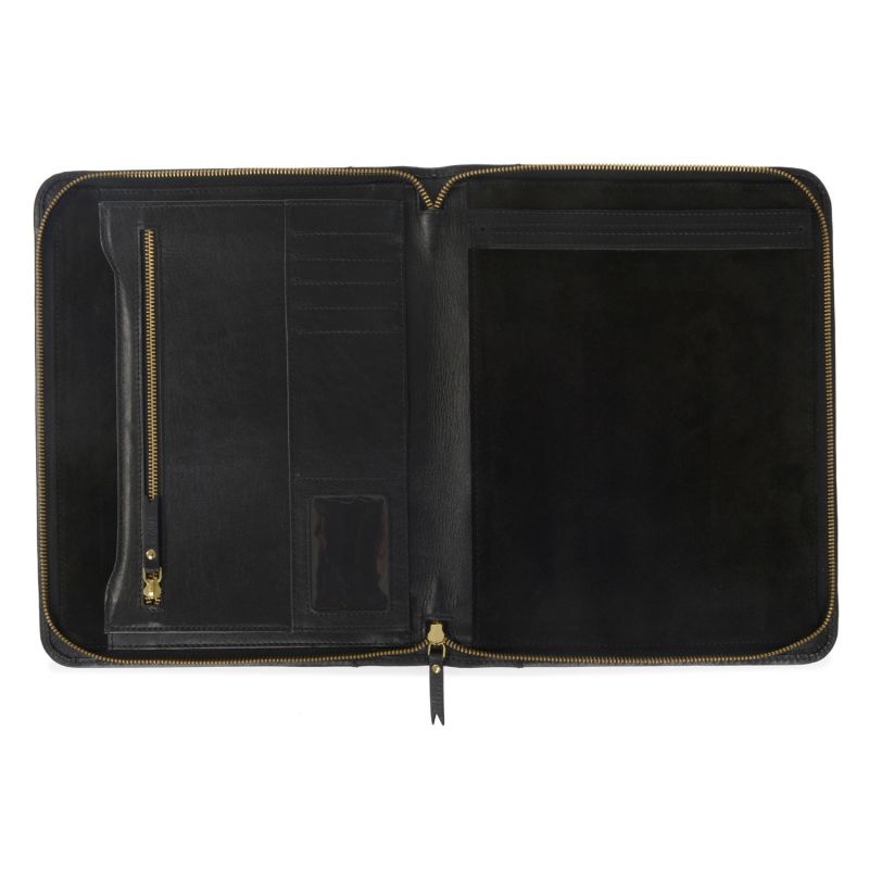 Black Leather Document Holder A4 : Boutique Mablé Agbodan