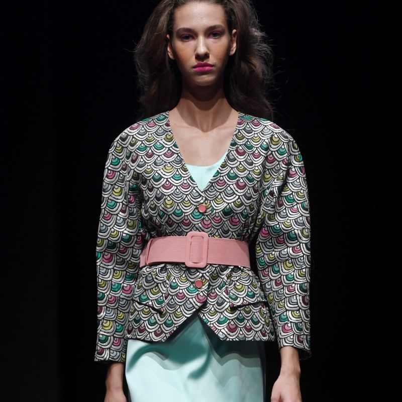 Circular Shape Brocade Blazer image