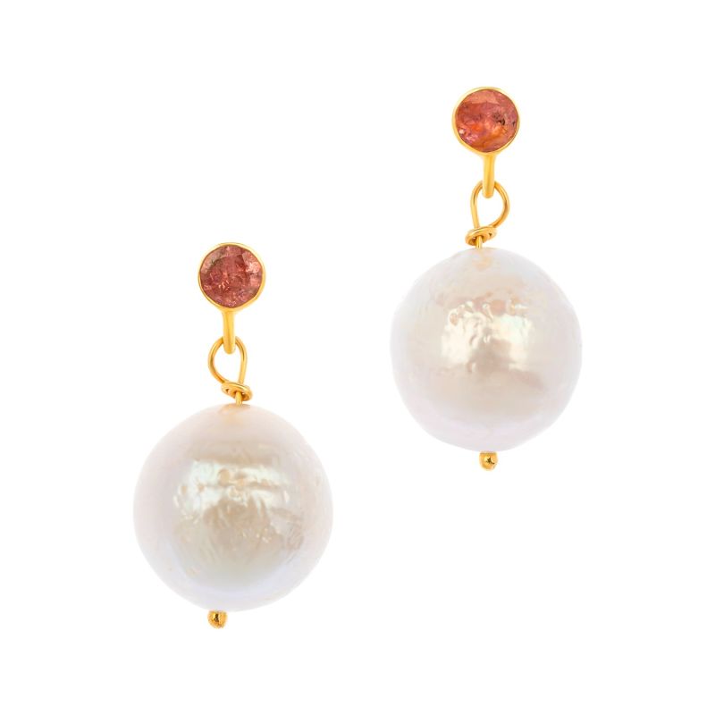 Just Like Magic Tourmaline Baroque Pearl Earrings image