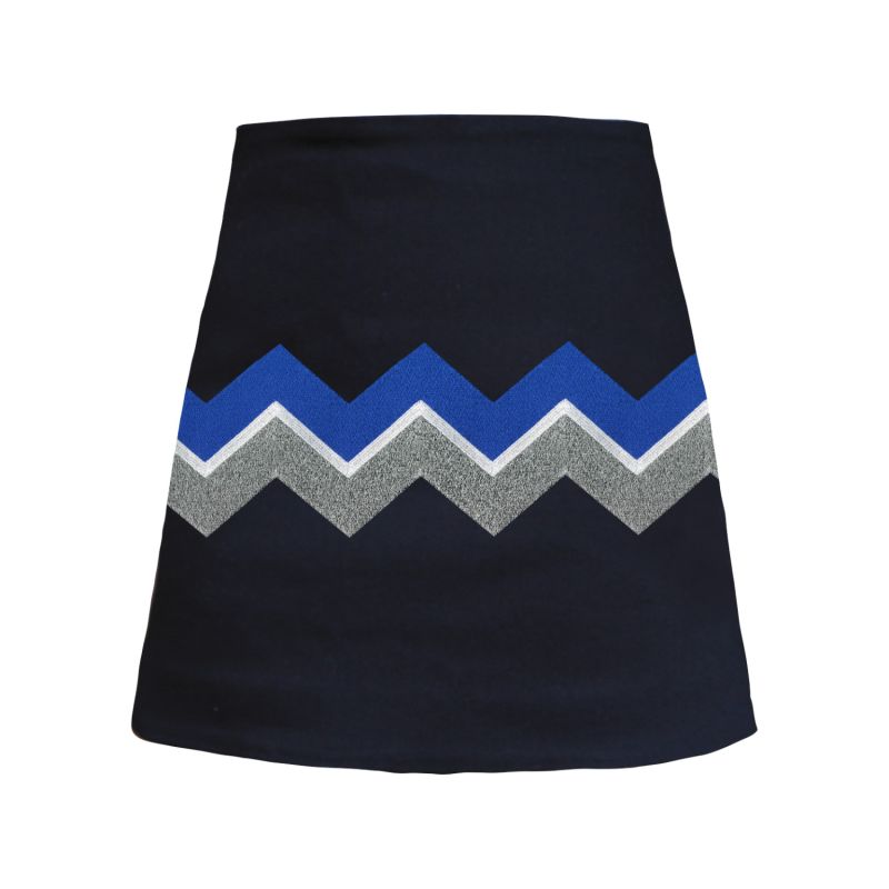 Chevron Embroidered Miniskirt image